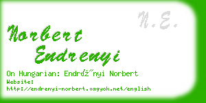 norbert endrenyi business card